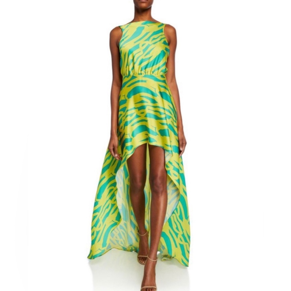 Alexis Rajiya Neon Sleeveless High-Low Dress